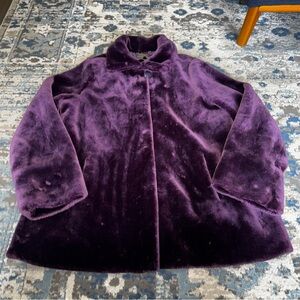 Dennis by Dennis Basso Women's Purple Faux Fur Coat